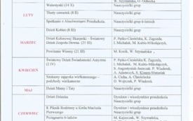 HARMONOGRAM UROCZYSTOSCI I IMPREZ PRZEDSZKOLNYCH 2024-2025-2