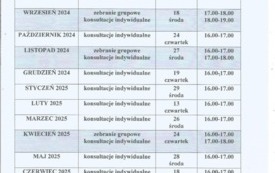 HARMONOGRAM SPOTKAN RODZICOW Z NAUCZYCIELAMI 2024-2025-UL