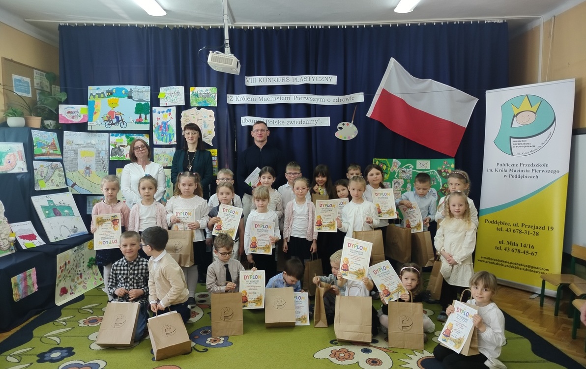 Zdjęcie do VIII Przedszkolny Konkurs Plastyczny Pod Tytułem "Z Kr&oacute;lem Maciusiem Pierwszym o zdrowie dbamy i Polskę zwiedzamy"- ul.Przejazd