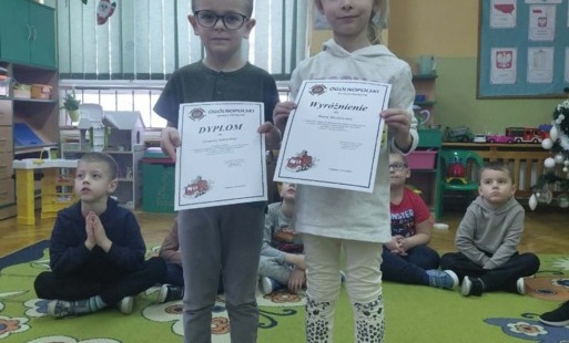 Rozstrzygnięcie Ogólnopolskiego Strażackiego Konkursu Plastycznego (4-5 latki ul. Przejazd)
